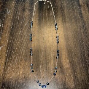 Blue beaded necklace